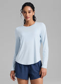 Men's Lightweight Polyester Long Sleeve Shirt | Breathable UPF 50+ Running Top 0