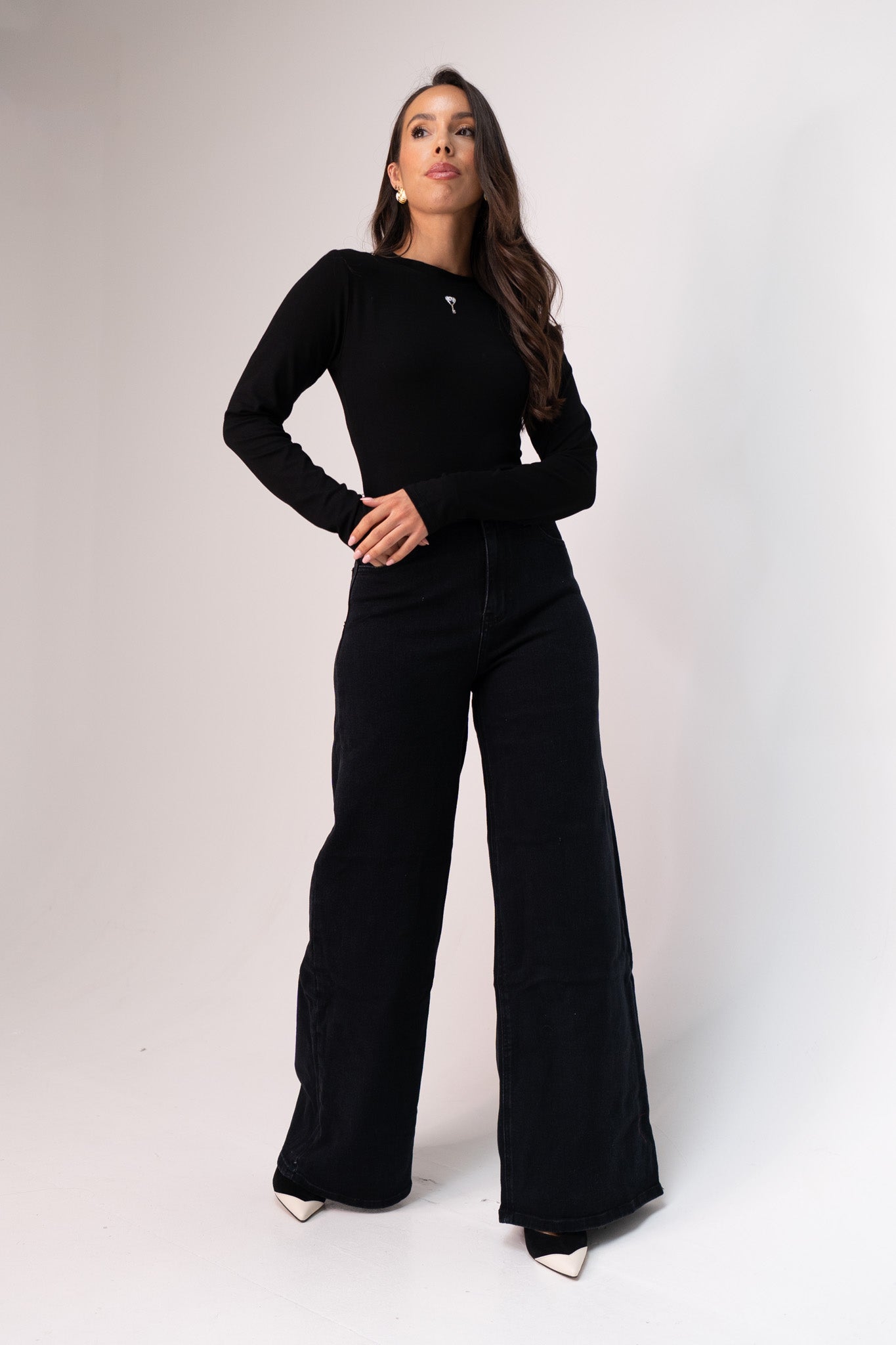 Women's Black Denim Jeans | Comfortable High-Waist Stretch Trousers 3