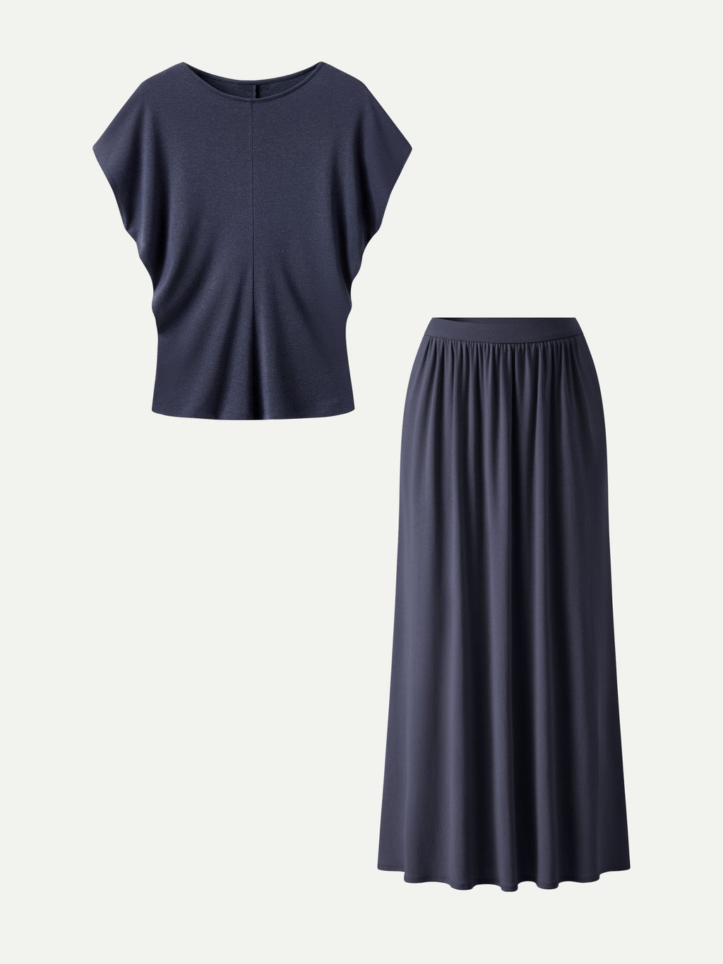 Women's Comfortable Cotton Maxi Dress Set | Elegant A-Line Summer Dress with Pockets 2