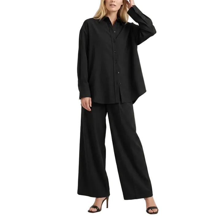 Women's Coordinated Cotton Long Sleeve Set | Stylish Relaxed Two-Piece Outfit 0