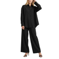 Women's Coordinated Cotton Long Sleeve Set | Stylish Relaxed Two-Piece Outfit 0