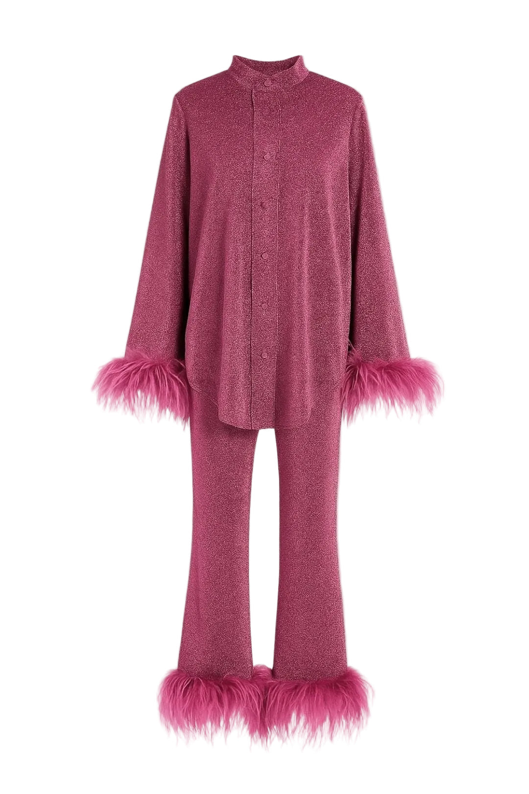 Women's Elegant Polyester Trouser Set | Stylish Long Sleeve Flared-Leg Outfit 0