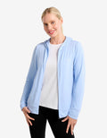 Women's Lightweight Natural Fiber Hooded Top | Stylish Breathable Sun Protection Top 0