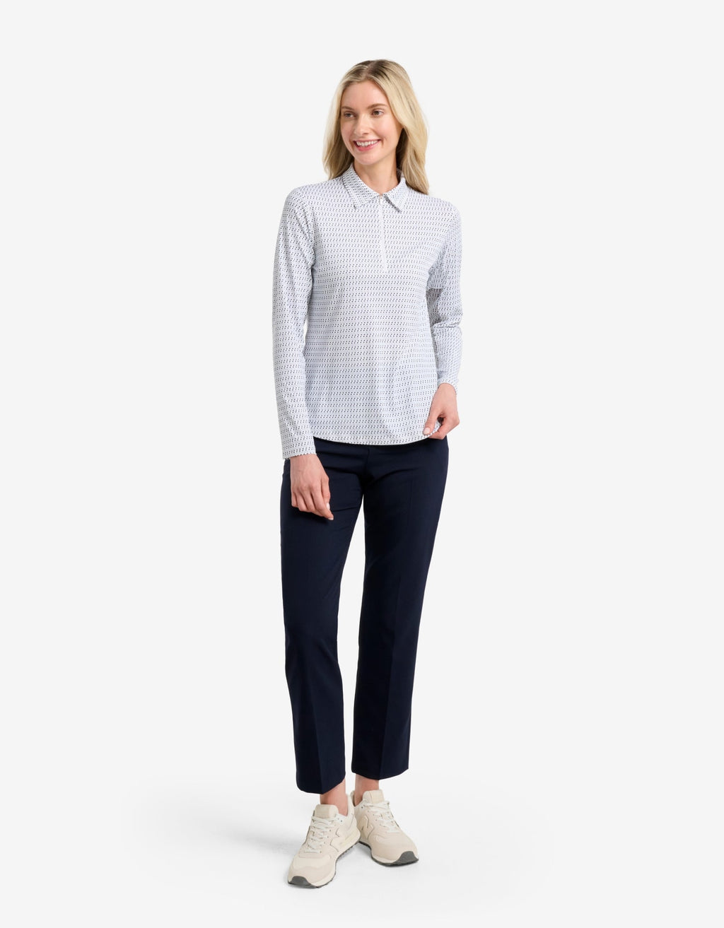 Women's Lightweight UPF 50+ Zip Polo Shirt | Relaxed Fit Breathable Golf Shirt 3