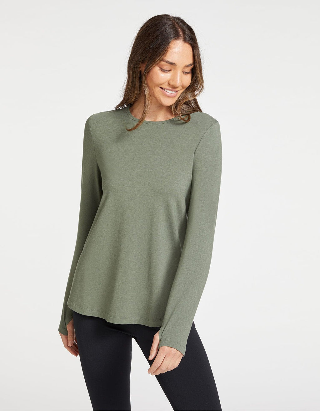 Women's Natural Fiber Long Sleeve Swing Top | Comfortable Flattering Sun Protective Shirt 8