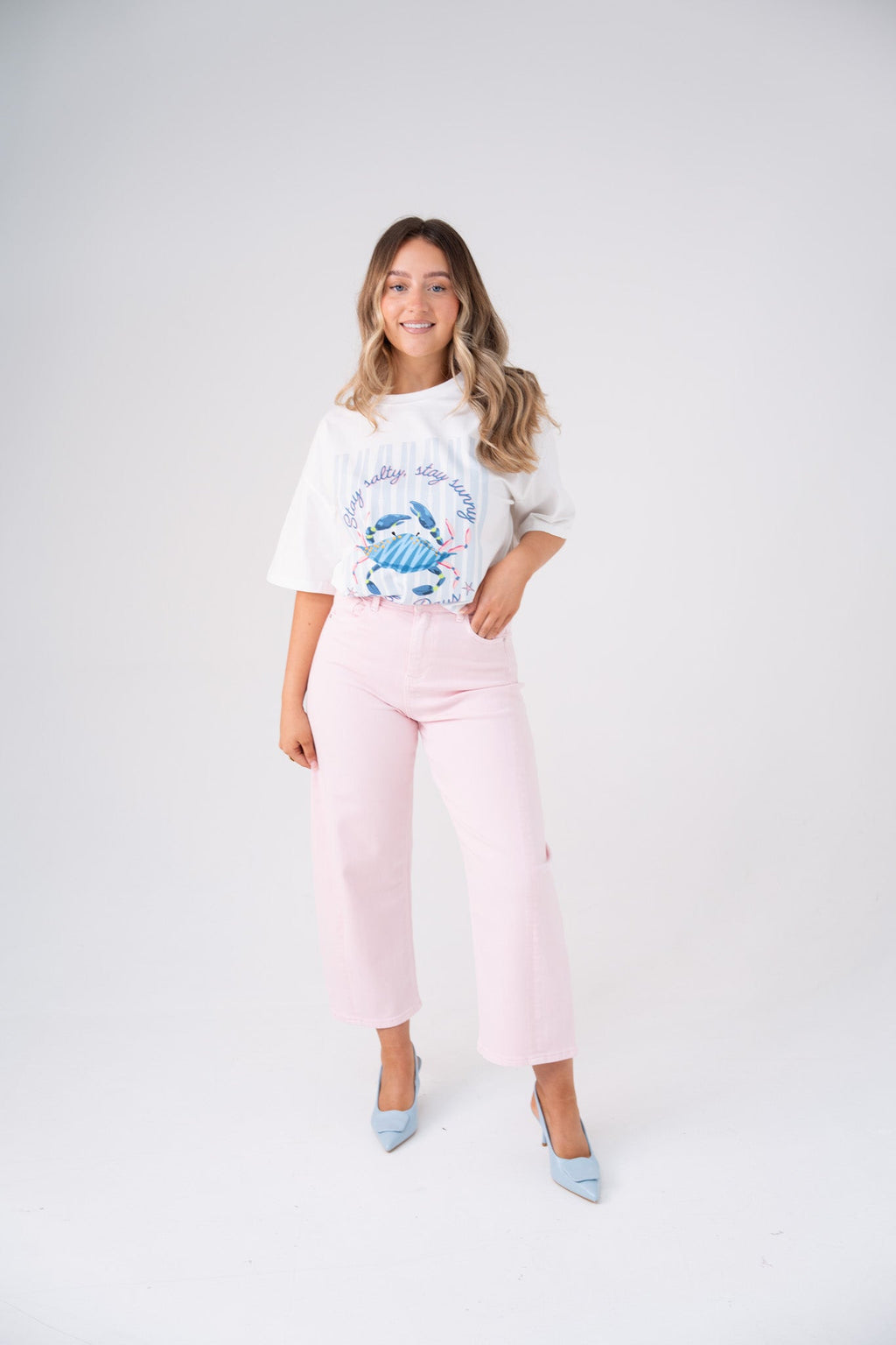 Women's Pink Denim Carrot Barrel Jeans | Stylish High-Waist Trendy Fit 3