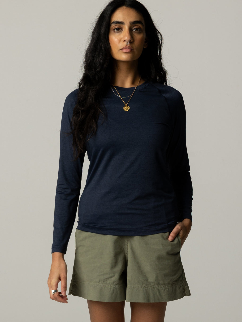 Women's Recycled Polyester Long Sleeve T-Shirt | Cool Relaxed Sun Protection Top 3
