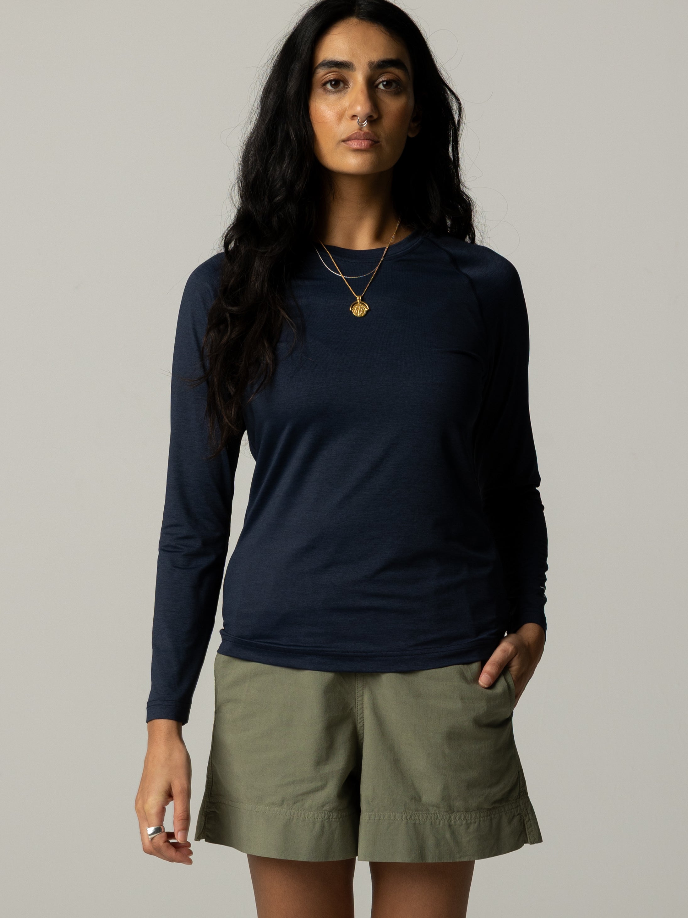Women's Recycled Polyester Long Sleeve T-Shirt | Cool Relaxed Sun Protection Top 3