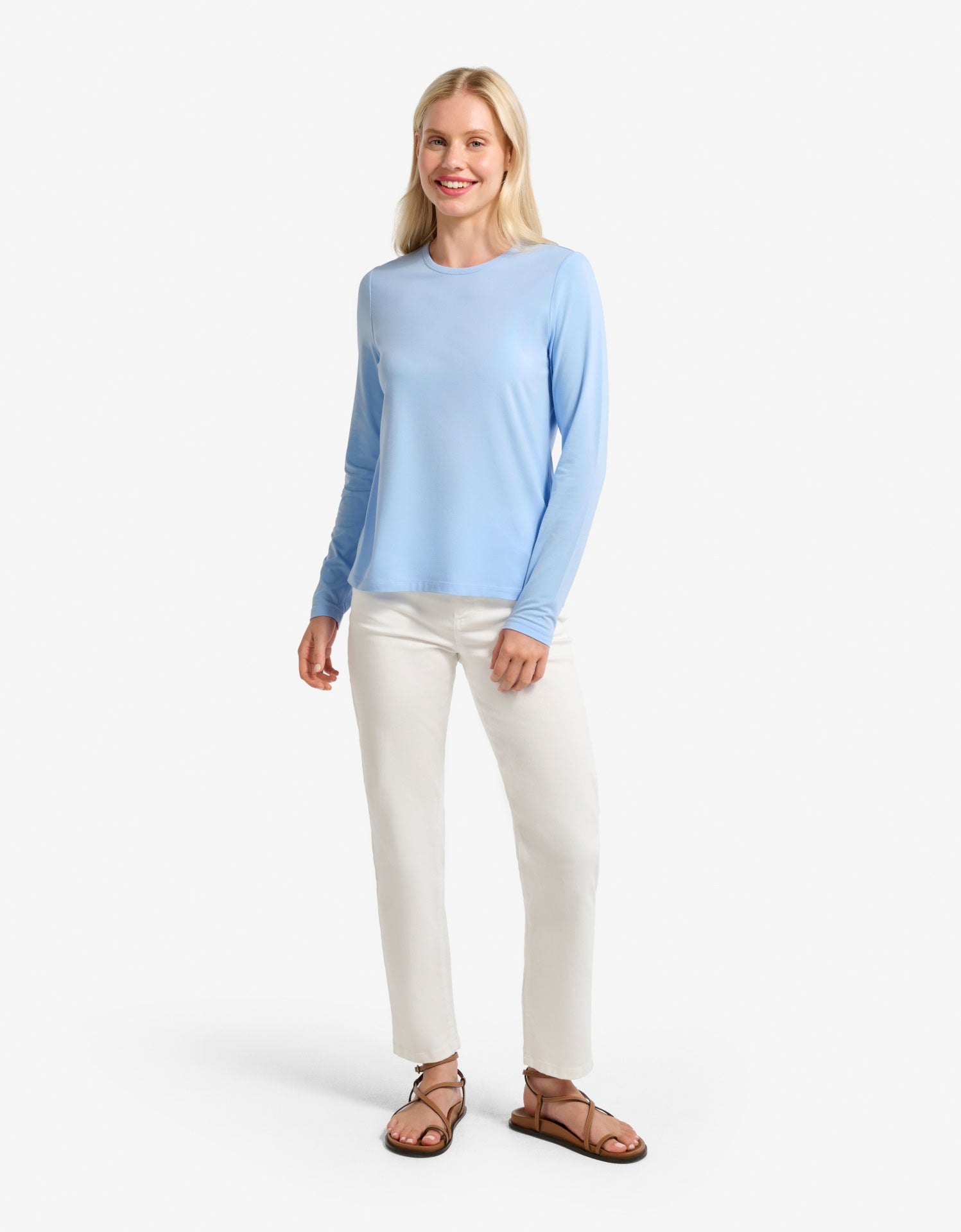 Women's Soft Cotton-Bamboo Long Sleeve T-Shirt | Comfortable Sun Protection Top 5