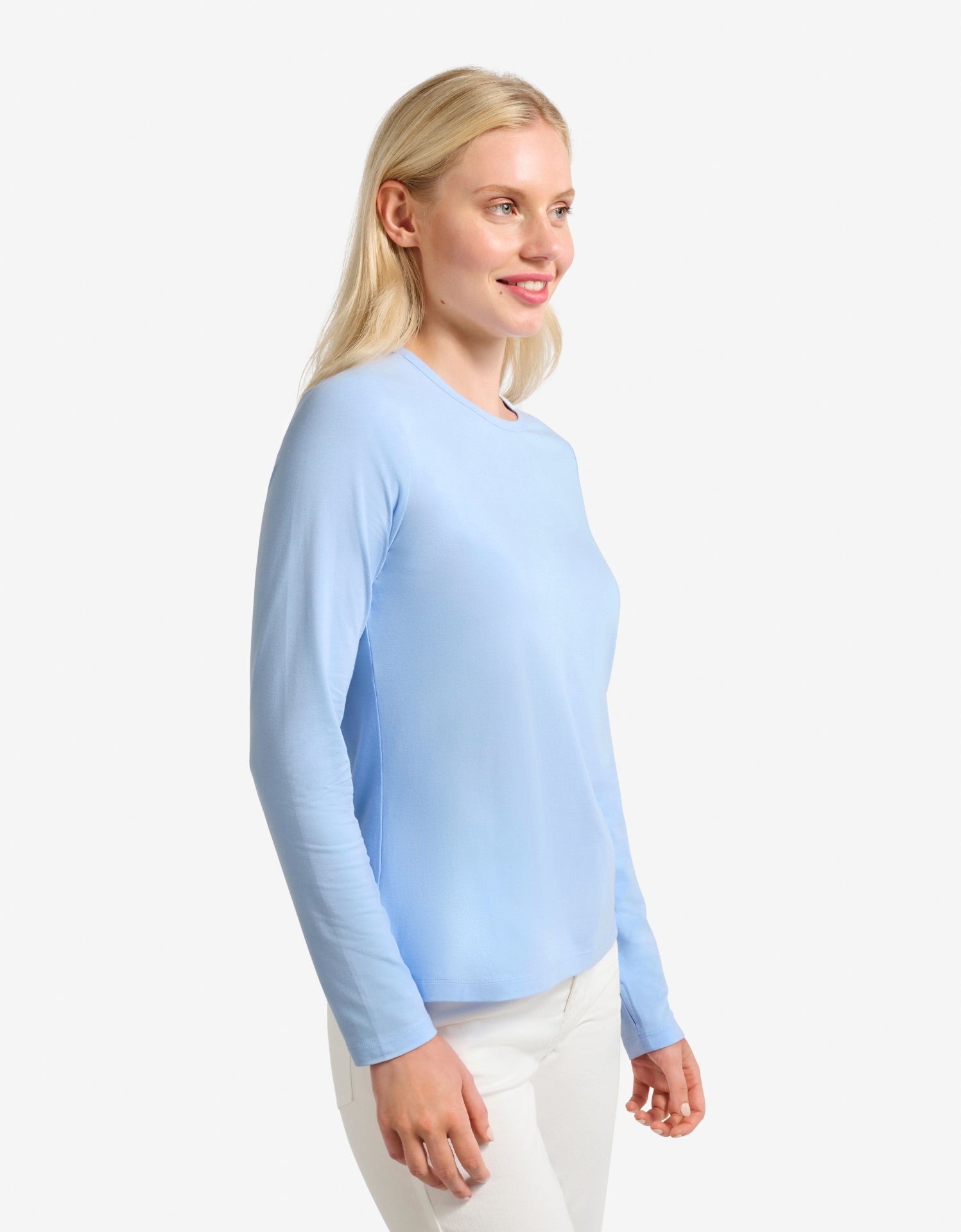 Women's Soft Cotton-Bamboo Long Sleeve T-Shirt | Comfortable Sun Protection Top 7