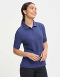 Women's Soft Cotton Short Sleeve Polo Shirt | Comfortable UPF 50+ Sun Protection Top 0