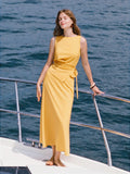 Women's Soft Fabric Boatneck Top & Maxi Flared Skirt Set | Elegant Two-Piece Outfit for Any Occasion 0