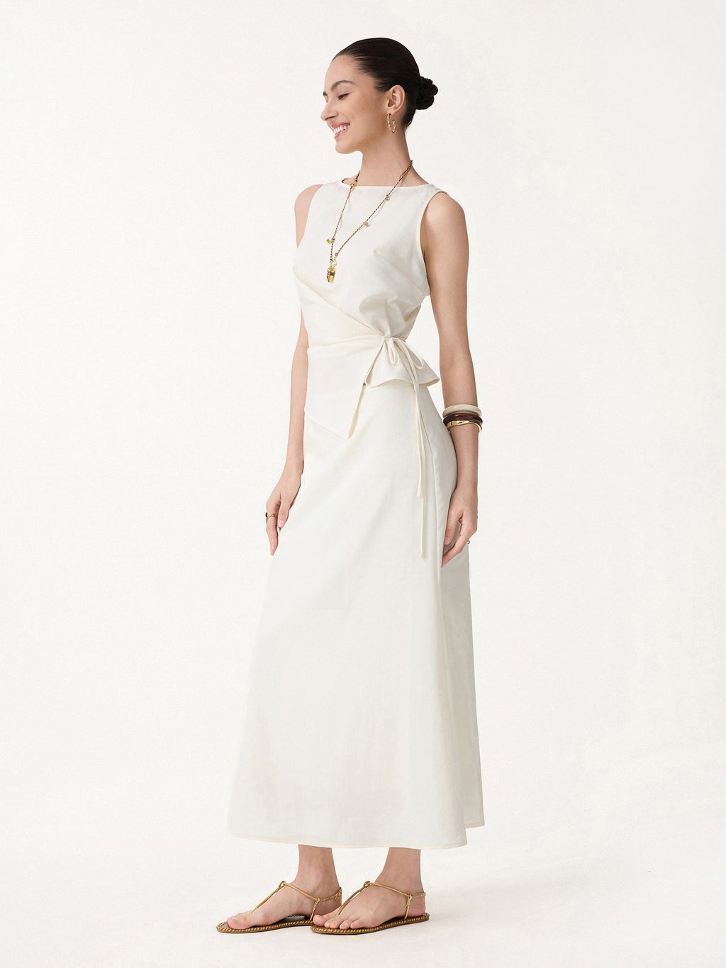 Women's Soft Fabric Boatneck Top & Maxi Flared Skirt Set | Elegant Two-Piece Outfit for Any Occasion 3