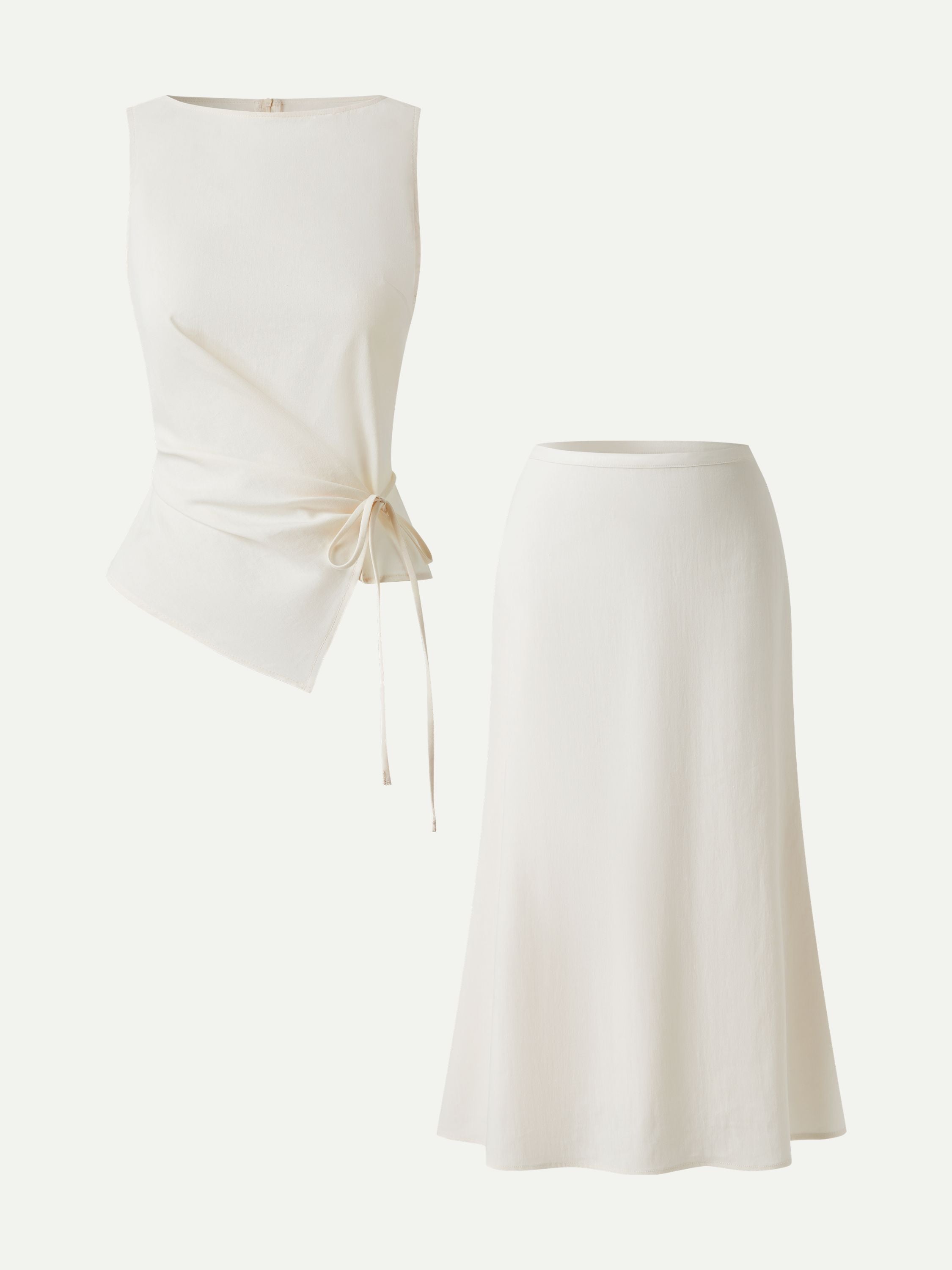 Women's Soft Fabric Boatneck Top & Maxi Flared Skirt Set | Elegant Two-Piece Outfit for Any Occasion 4