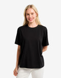 Women's Soft Natural Fibre T-Shirt | Relaxed Fit Lightweight Sun Protection Top 0