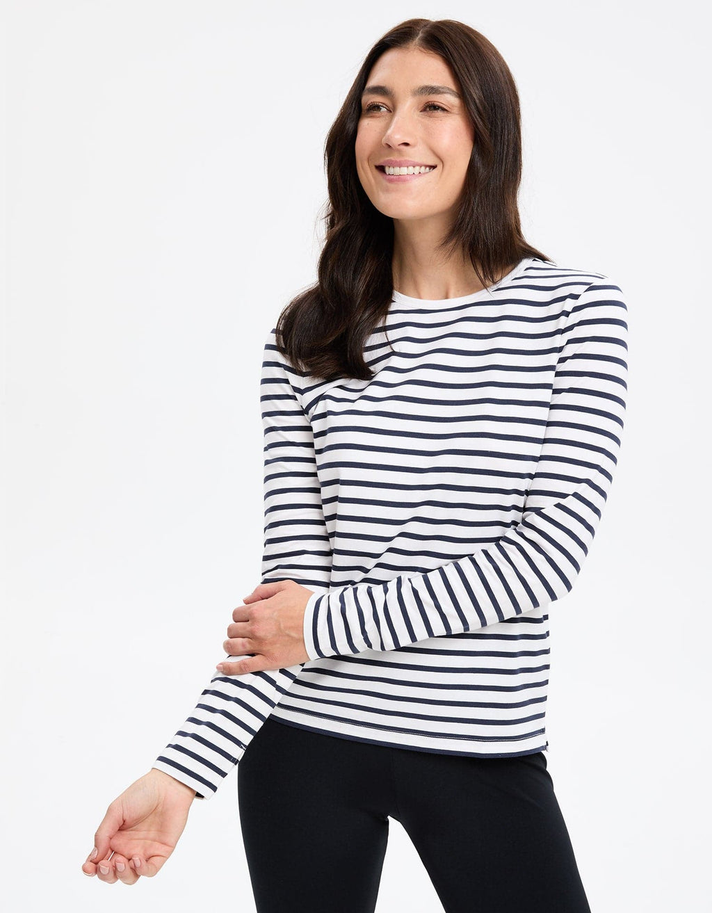 Women's Soft Striped Long Sleeve T-Shirt | Lightweight UPF 50+ Sun Protection 0