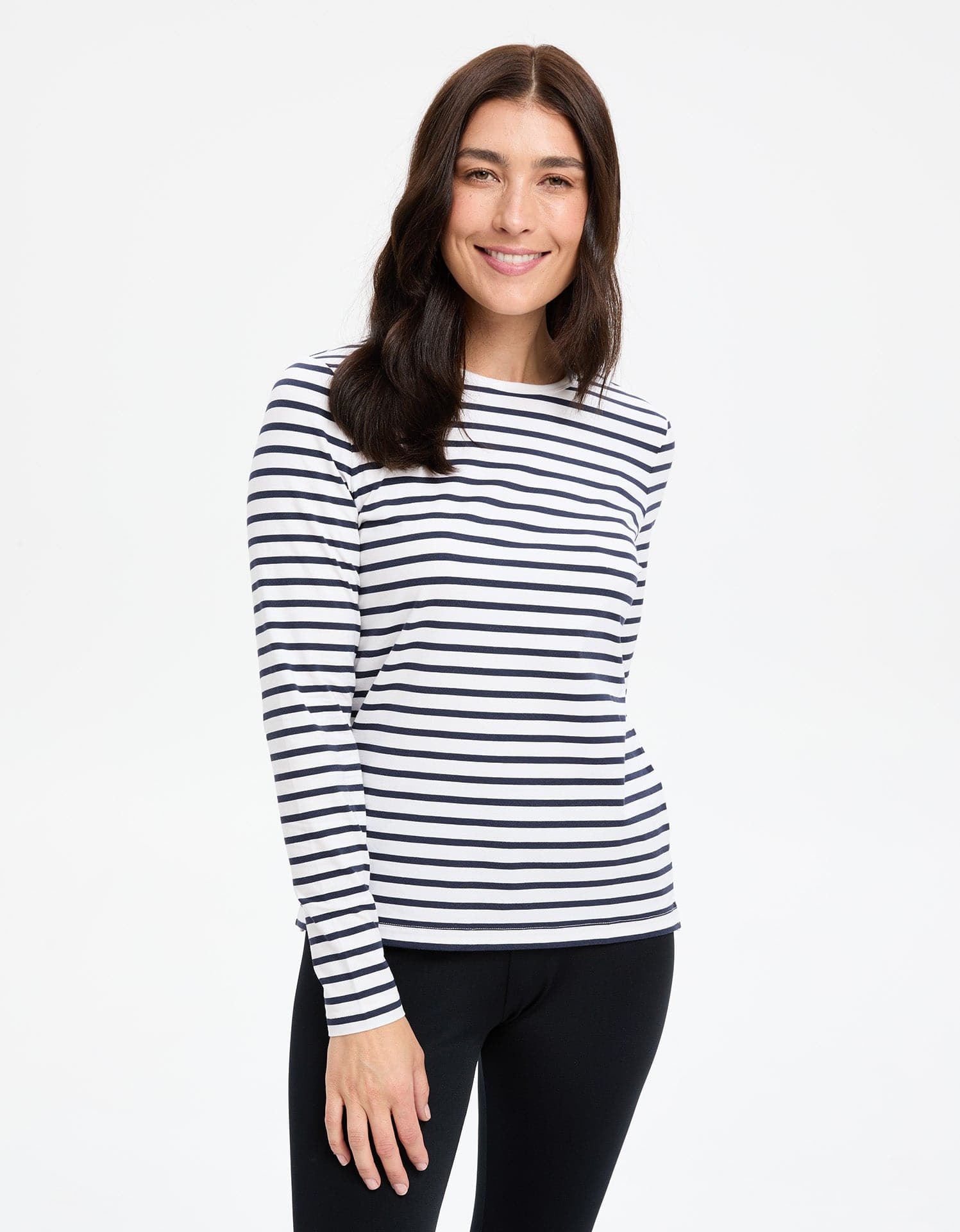 Women's Soft Striped Long Sleeve T-Shirt | Lightweight UPF 50+ Sun Protection 1