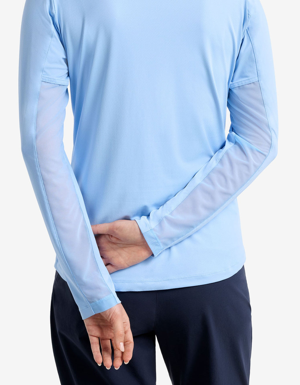 Women's UPF 50+ Mesh Long Sleeve T-Shirt | Comfortable Outdoor Activewear Top 8